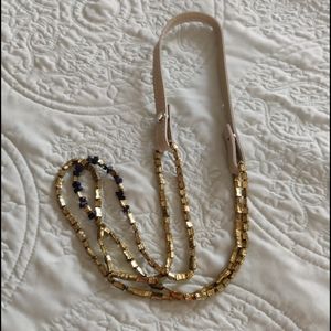 Noonday necklace with 2 leather straps